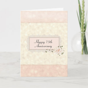 75th Anniversary Floral Bouquet Card