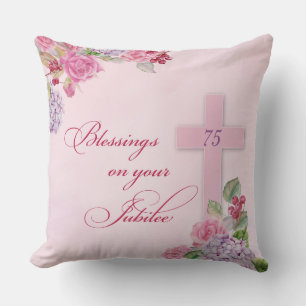 75th Anniversary of Religious Life Catholic Nun Cushion