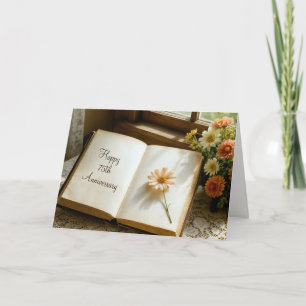 75th Anniversary Open Vintage Journal Card