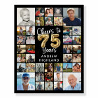 75th Birthday 39 Photo Collage Cheers to 75 Years