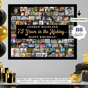 75th Birthday 86 Photos 75 Years in the Making Poster