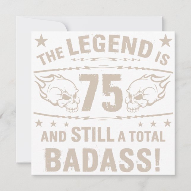 75th Birthday Badass Card (Front)