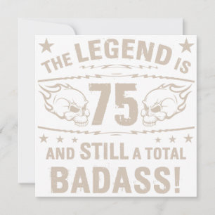 75th Birthday Badass Card