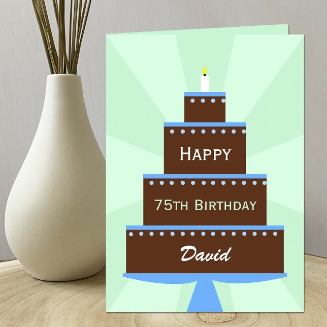 75th Birthday Card Custom Name (Creator Uploaded)