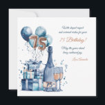 75th Birthday Card Personalised for Men<br><div class="desc">Celebrate a milestone with our personalised 75th birthday card, crafted especially for distinguished gentlemen. This unique design combines vintage charm and masculine elegance, making it a heartfelt keepsake for fathers, granddads, uncles, or friends turning 75. Add a custom message, name, or even a cherished photo to create a one-of-a-kind card...</div>