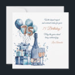 75th Birthday Card Personalised for Men<br><div class="desc">Celebrate a milestone with our personalised 75th birthday card, crafted especially for distinguished gentlemen. This unique design combines vintage charm and masculine elegance, making it a heartfelt keepsake for fathers, granddads, uncles, or friends turning 75. Add a custom message, name, or even a cherished photo to create a one-of-a-kind card...</div>