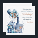 75th Birthday Card Personalised for Men<br><div class="desc">Celebrate a milestone with our personalised 75th birthday card, crafted especially for distinguished gentlemen. This unique design combines vintage charm and masculine elegance, making it a heartfelt keepsake for fathers, granddads, uncles, or friends turning 75. Add a custom message, name, or even a cherished photo to create a one-of-a-kind card...</div>