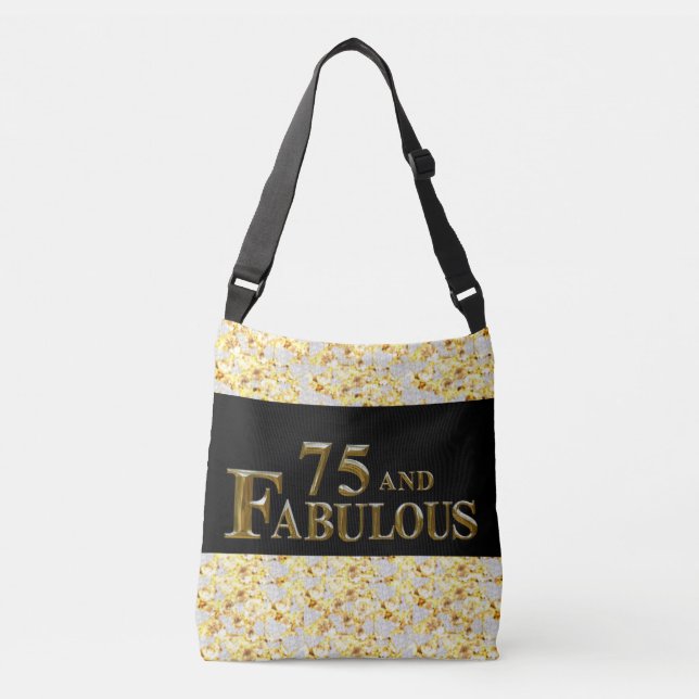 75th Birthday  Crossbody Bag (Front)
