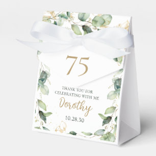 75th Birthday Eucalyptus Thank You Favour Box