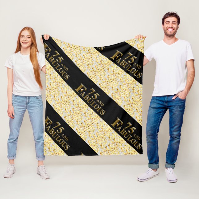 75th Birthday  Fleece Blanket (In Situ)