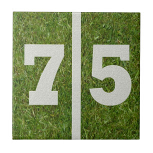 75th Birthday Football Customisable Tile
