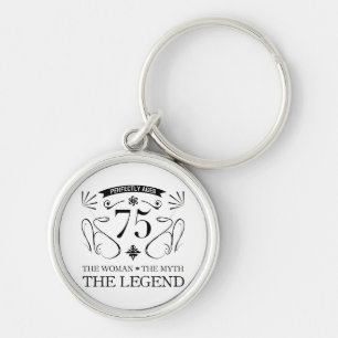 75th Birthday For Women Key Ring