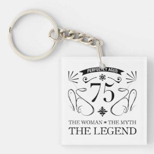 75th Birthday For Women Key Ring