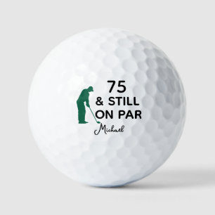 75th Birthday Funny Custom Golf Ball with Name