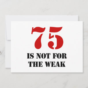 75th Birthday Gag Gift Card