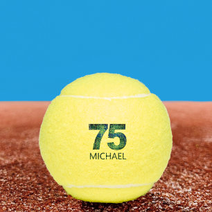75th Birthday Gift for Him - 75 Years Plaid Tartan Tennis Balls
