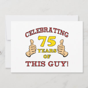 75th Birthday Gift For Him Card