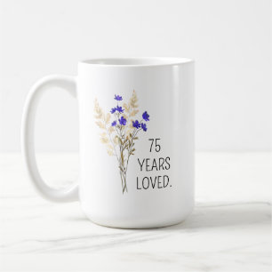 75th Birthday Gift for Women, 75th Birthday Mug, 1 Coffee Mug