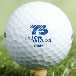 75th Birthday Golfer Gift for Brother - 75 So Cool Golf Balls