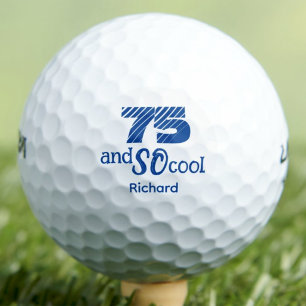 75th Birthday Golfer Gift for Dad - 75 and So Cool Golf Balls