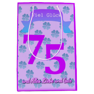 75th Birthday In German Gift Bag