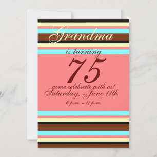 75th birthday Invitation