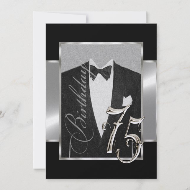 75th Birthday Invitation (Front)