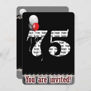 75th Birthday Invitation