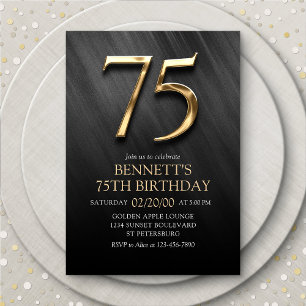 75th Birthday Invitation
