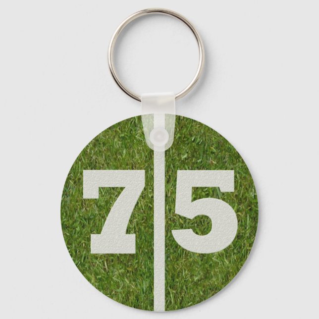 75th Birthday Keychain Party Favour (Front)