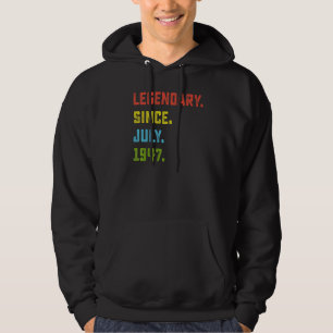 75th Birthday Legendary Since July 1947 75 Years Hoodie