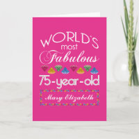 75th Birthday Most Fabulous Colourful Gems Pink