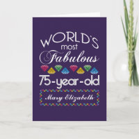 75th Birthday Most Fabulous Colourful Gems Purple