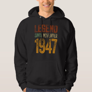 75th Birthday November Born 75 Years Legend Since Hoodie