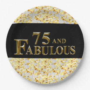 75th Birthday  Paper Plate