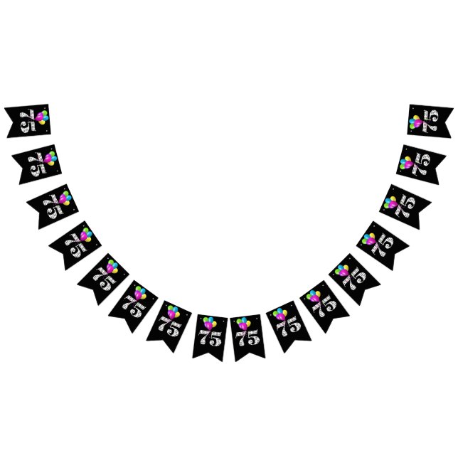 75th birthday party balloons bunting  (All)