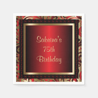 75th Birthday Party | DIY Text Napkin
