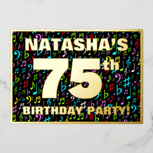 75th Birthday Party — Fun, Colourful Music Symbols