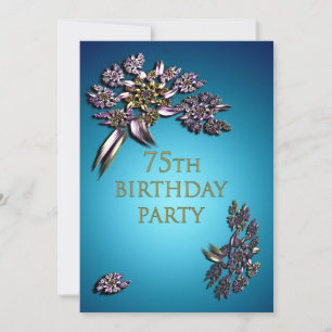 75th Birthday party invitation