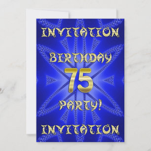 75th Birthday party invitation