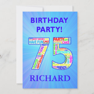 75th Birthday Party Invitation Add a Name