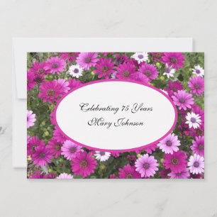 75th Birthday Party Invitation Gorgeous Floral