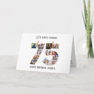 75th Birthday Photo Card