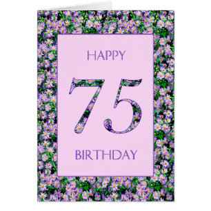 75th Birthday Purple Daisies