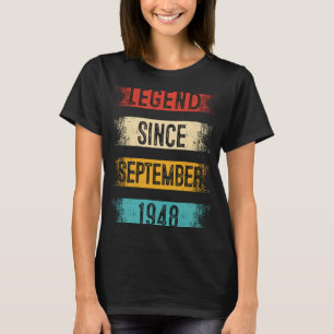 75th birthday Retro Vintage Legend Since September T-Shirt