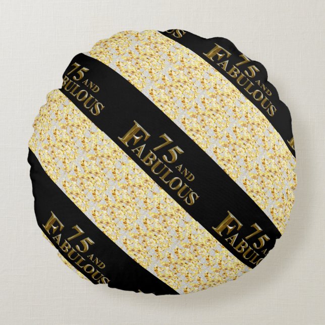 75th Birthday  Round Cushion (Front)