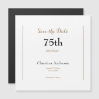 75th Birthday Save the Date