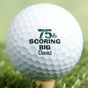 75th Birthday Scoring Big Custom Cool Gift Golf Balls