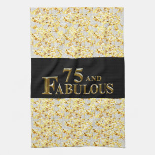 75th Birthday  Tea Towel
