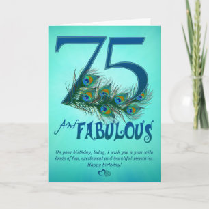 75th Birthday template Cards